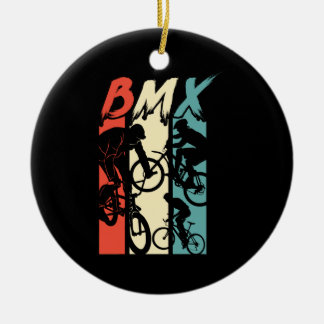 Vintager Retro BMX Bike Rider Freestyle Stunt Bike Keramik Ornament