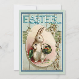 Vintager Retro-Bunny-Ostern Feiertagskarte