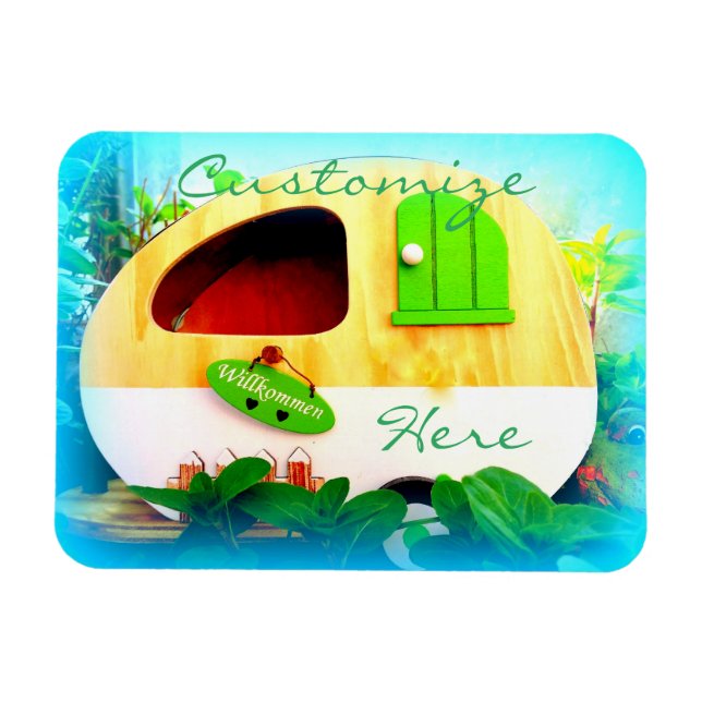 Vintager Retro-Camper Magnet (Horizontal)