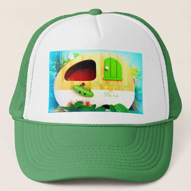 Vintager Retro-Camper Truckerkappe (Vorderseite)