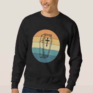 Vintager Retro Casket Coffin Beerdigungsleiter Sweatshirt