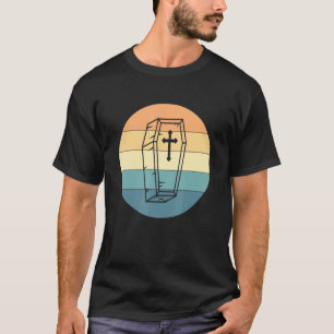 Vintager Retro Casket Coffin Beerdigungsleiter T-Shirt