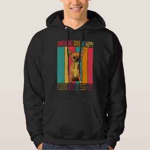 Vintager Retro Chihuahuas macht glückliche Mensche Hoodie
