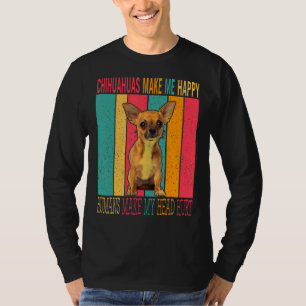Vintager Retro Chihuahuas macht glückliche Mensche T-Shirt
