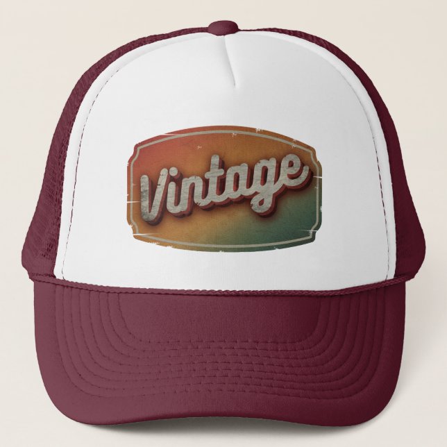 VINTAGER RETRO CLASSIC GIFT TRUCKER HAT TRUCKERKAPPE (Vorderseite)