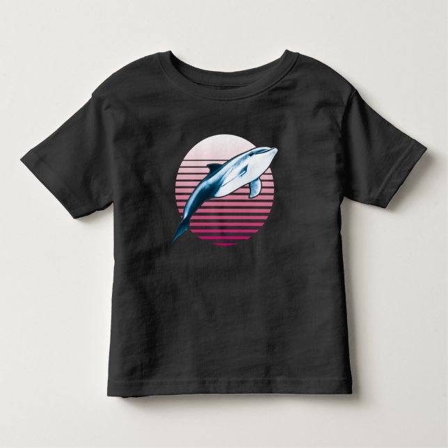 Vintager Retro-Dolphin Kleinkind T-shirt (Vorderseite)