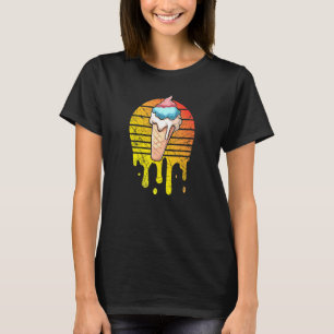 Vintager Retro-Eiscreme Sonnenuntergang - Sommerur T-Shirt