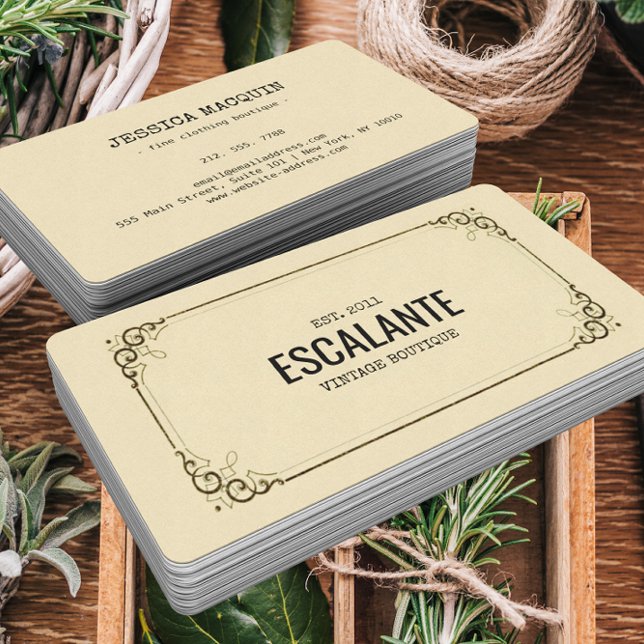 Vintager Retro-Ephemerahmen Visitenkarte (Von Creator hochgeladen)