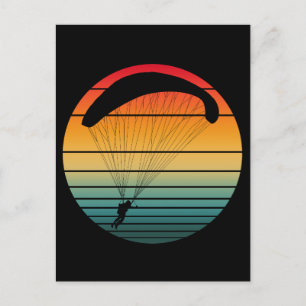 Vintager Retro-Fallschirm Postkarte
