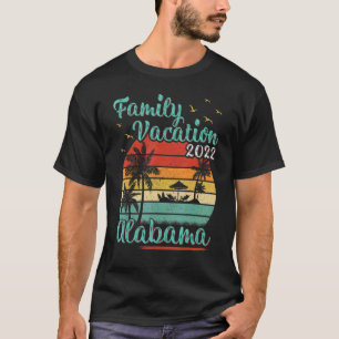 Vintager Retro Familienurlaub 2022 Alabama Strand T-Shirt