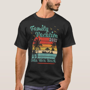 Vintager Retro Familienurlaub 2022 Costa Rica Stra T-Shirt
