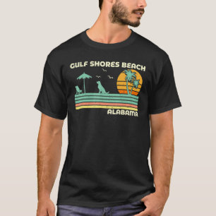 Vintager Retro Familienurlaub Alabama Golfküste  T-Shirt