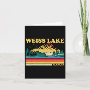 Vintager Retro Familienurlaub Alabama Weiß Lake Karte