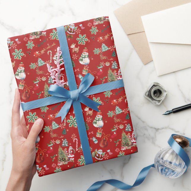 Vintager Retro-Feiertag Geschenkpapier (Schenken)
