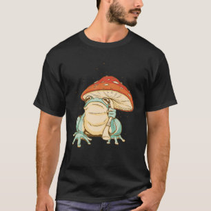 Vintager Retro-Frosch mit Pilzschüttler Boho Ange T-Shirt