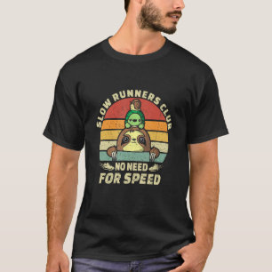 Vintager Retro Funny Sloth Langlaufteam Langläufer T-Shirt