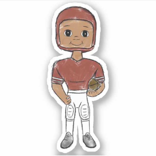 Vintager Retro-Fußballspieler Aufkleber (Vorderseite)