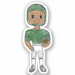 Vintager Retro-Fußballspieler grün Aufkleber