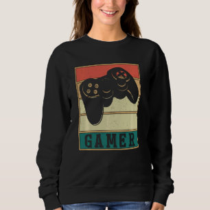 Vintager Retro-Gamer-Videospieler Sweatshirt