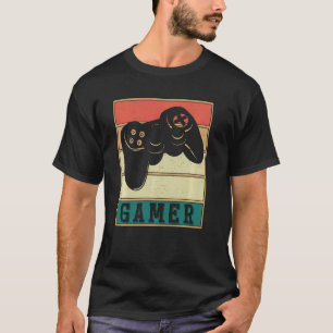 Vintager Retro-Gamer-Videospieler T-Shirt