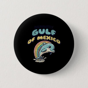 Vintager Retro-Golf von Mexiko Funny Dolphin Button