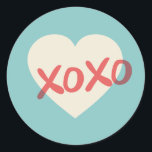 Vintager Retro-Heart XOXO Valentinstag Aufkleber<br><div class="desc">Vintager Retro Heart XOXO Valentinstag Aufkleber Ähnliche Gegenstände finden Sie in meinem Geschäft.</div>