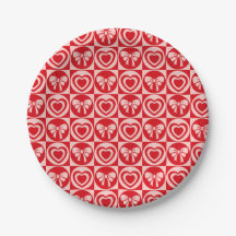 Vintager Retro-Herz und Bows-Valentinstag
