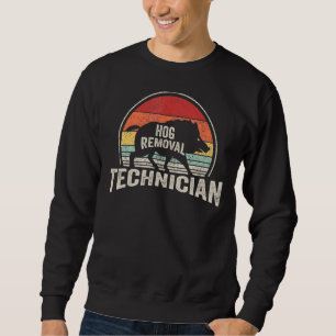 Vintager Retro-Hog-Entfernungstechniker Schweinebo Sweatshirt
