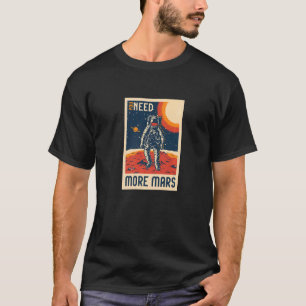 Vintager Retro Hoodie Design Astronaut Mars Space T-Shirt