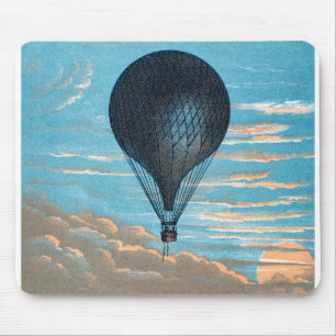 Vintager Retro-Hot-Air-Ballon-View Erster Ballon Mousepad