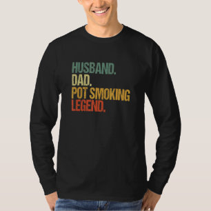 Vintager Retro-Husband-Vater Pot Rauchen Unkrautle T-Shirt