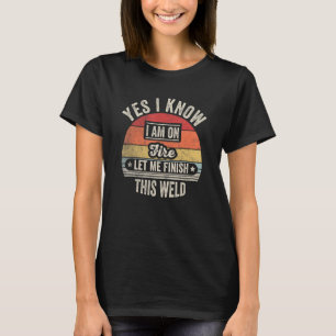 Vintager Retro Ich weiß, dass ich auf dem Schweiße T-Shirt