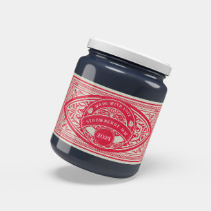 Vintager Retro-Jam-Etikett Rechteckiger Aufkleber