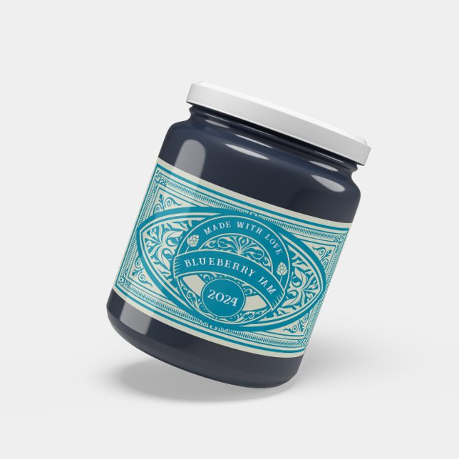 Vintager Retro-Jam-Etikett Rechteckiger Aufkleber (Von Creator hochgeladen)