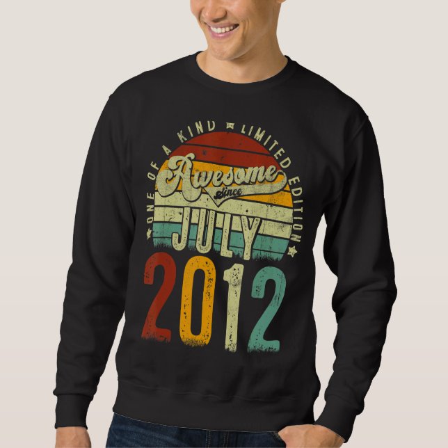 Vintager Retro-Juli 2012 Sweatshirt (Vorderseite)
