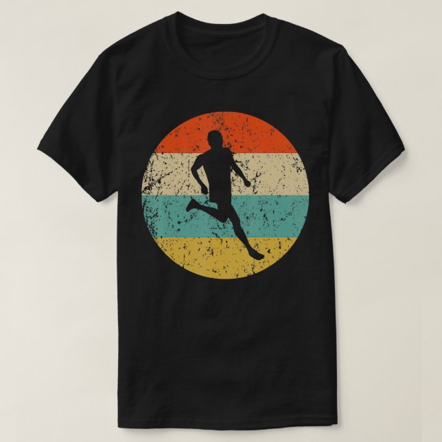 Vintager Retro-Läufer T-Shirt (Design vorne)