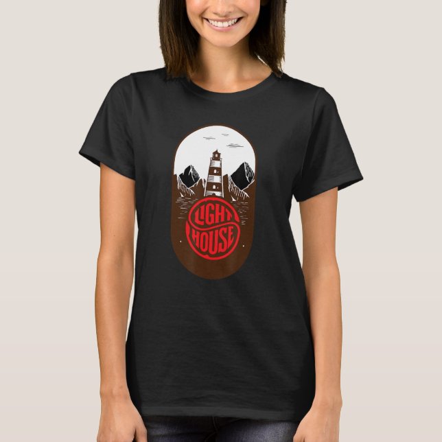 Vintager Retro-Leuchtturm T-Shirt (Vorderseite)