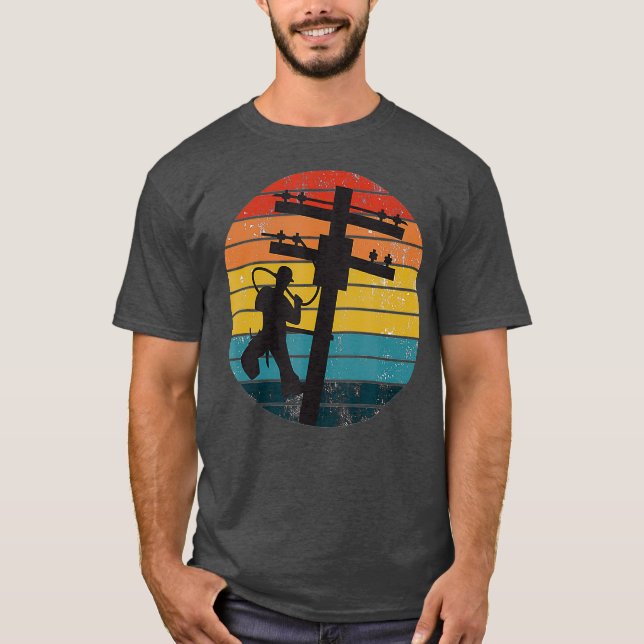 Vintager Retro Lineman Shirt Line-Mitarbeiter (Vorderseite)