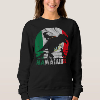 Vintager Retro Mamasaurus Sonnenuntergang für mexi Sweatshirt