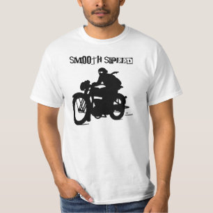 Vintager Retro Motorrad-Silhouette-T - Shirt