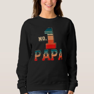Vintager Retro Nr. 1 Papa Matching Family Vater's Sweatshirt