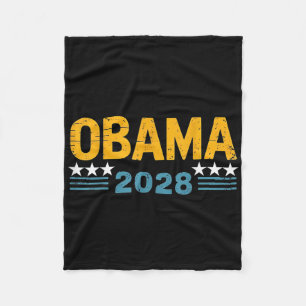 Vintager Retro Obama für Präsident 2028 Männer Fra Fleecedecke