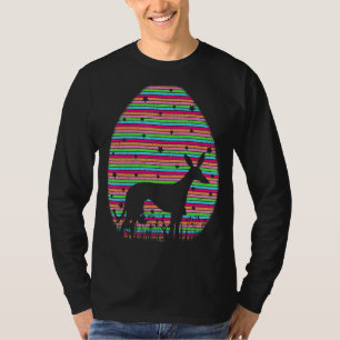 Vintager Retro Ostereier Greyhound Hund Osterfest T-Shirt