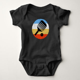 Vintager Retro-Pickleball Baby Strampler