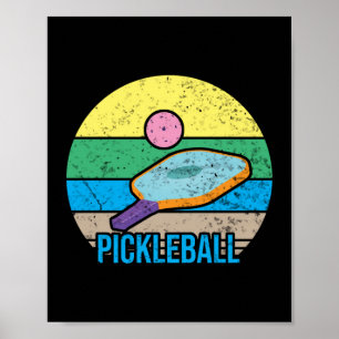 Vintager Retro-Pickleball Poster