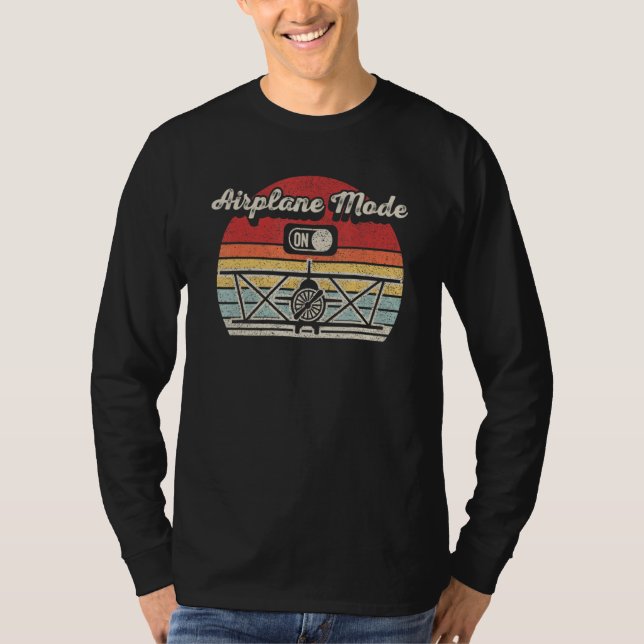 Vintager Retro-Pilot Flugflugmodus 1 T-Shirt (Vorderseite)