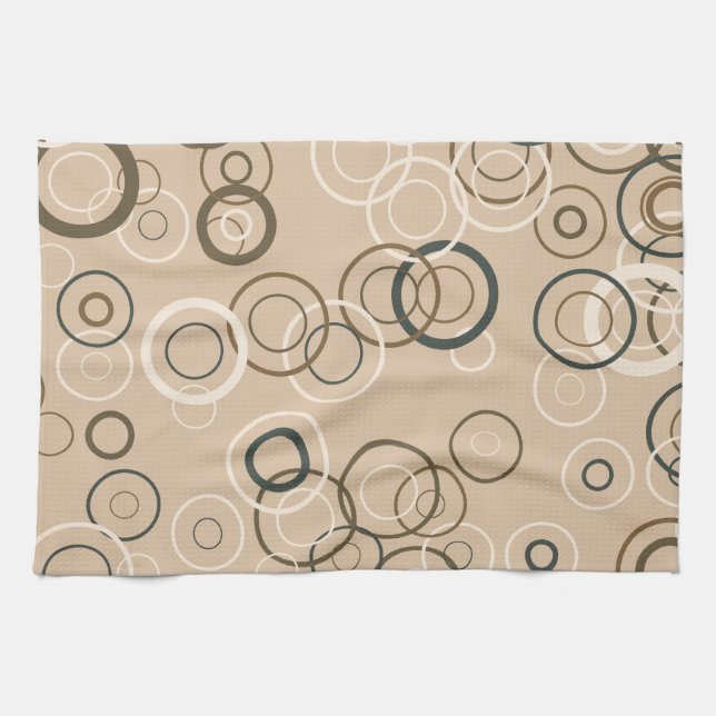 Vintager Retro-Pop Platz für Abstrakte Kunst Handtuch (Horizontal)