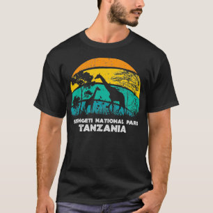 Vintager Retro Serengeti Nationalpark 1 T-Shirt