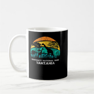 Vintager Retro-Serengeti-Nationalpark, Tansania Af Kaffeetasse