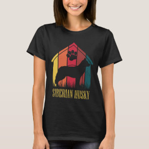 Vintager Retro sibirischer Husky für Husky T-Shirt